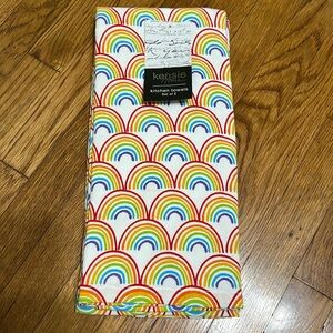 NWT Kitchen towels set of two with rainbows by Kensie home.